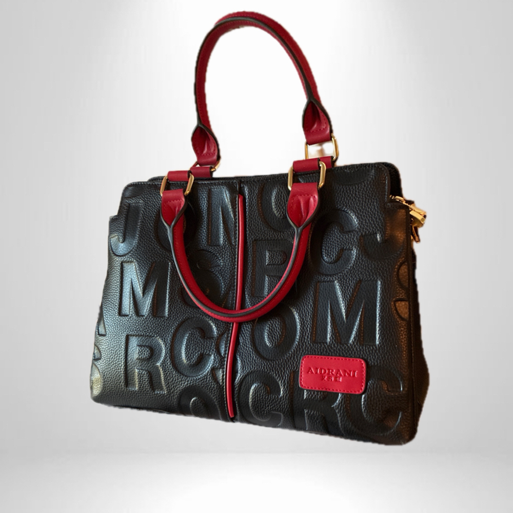 Aidrani bag black with red accent medium